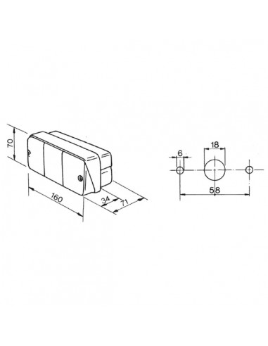 02225000 - Faro Trasero Derecho Cobo 160x70 mm