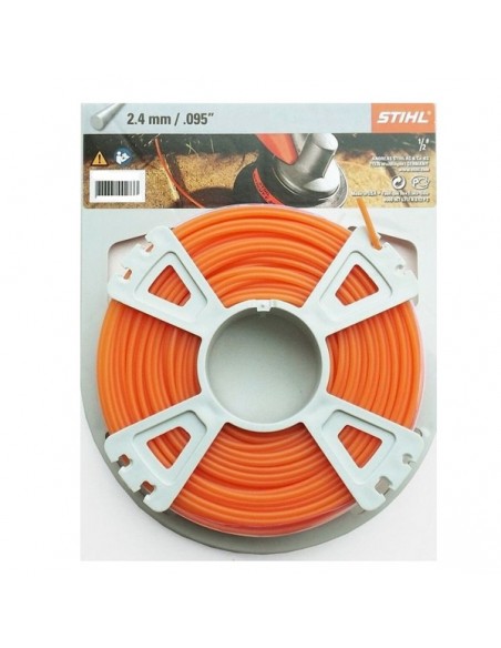 00009302419 - Hilo de Corte Stihl Ø 2,4 mm 14 m Redondo Silencioso Desbrozadora