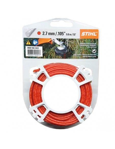 00009302422 - Hilo de Corte Stihl Ø 2,7 mm 9 m Redondo Silencioso Desbrozadora