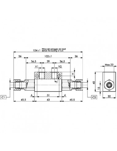 FPD3820L2ROSR - Válvula Antirretorno Pilotada 3/8'' FPD3820L2ROSR - Válvula Antirretorno Pilotada 3/8''