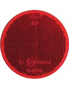 LA75024 - Reflector Rojo Redondo 78,5 mm Autoadhesivo