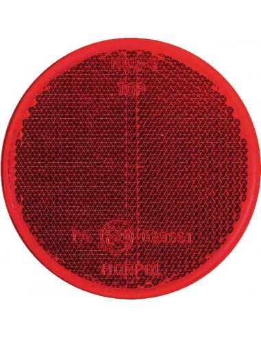 LA75024 - Reflector Rojo Redondo 78,5 mm Autoadhesivo