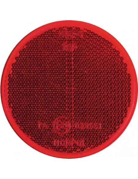 LA75024 - Reflector Rojo Redondo 78,5 mm Autoadhesivo