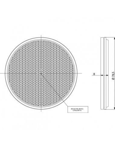 LA75022 - Reflector Blanco Redondo 78,5 mm Autoadhesivo