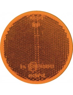 LA75023 - Reflector Naranja Redondo 78,5 mm Autoadhesivo