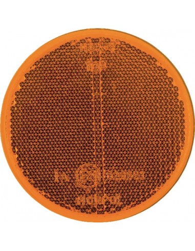 LA75023 - Reflector Naranja Redondo 78,5 mm Autoadhesivo