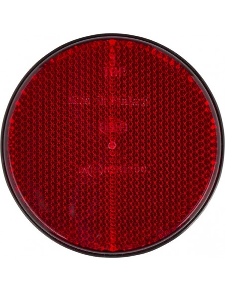 8RA002016111 - Reflector Redondo Rojo Hella Atornillado Aluminio 85 mm