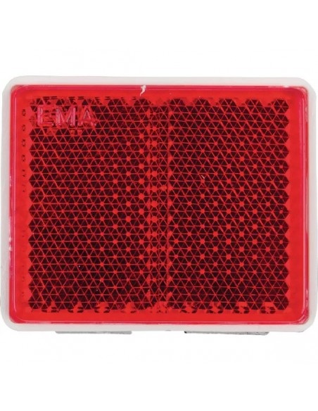 LA75012 - Reflector Rojo Cuadrado 39x48 mm Autoadhesivo