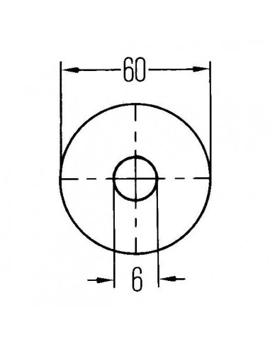 8RA002014257 - Reflector Redondo Naranja Hella Atornillado 60 mm