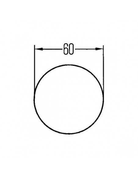 8RA002014291 - Reflector Redondo Blanco Hella Autoadhesivo 60 mm