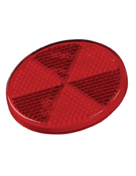8RA002014281 - Reflector Redondo Rojo Hella Autoadhesivo 60 mm