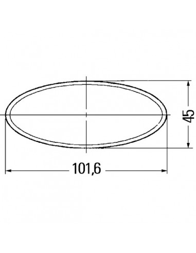 8RA343160002 - Reflector Ovalado Rojo Hella Autoadhesivo 101,6x45 mm