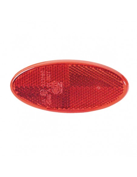 8RA343160002 - Reflector Ovalado Rojo Hella Autoadhesivo 101,6x45 mm
