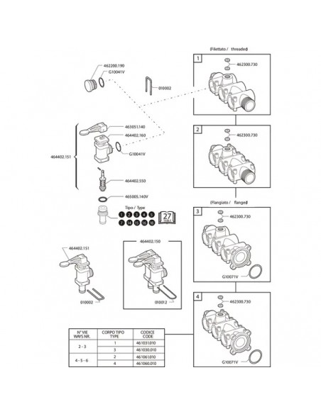 461030 - Arag Válvula Manual 3 Vías 20 bares