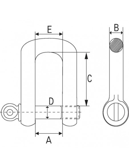 DS16 - Grillete en D 5/8"