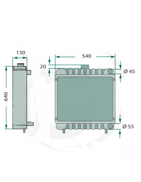 104753A1GN - CNH Radiador Adaptable Serie 5100 104753A1GN - CNH Radiador Adaptable Serie 5100