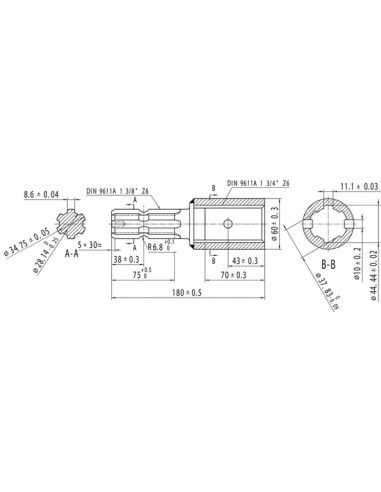 671006KR - Reductor Toma de Fuerza 1 3/4" - 1 3/8"