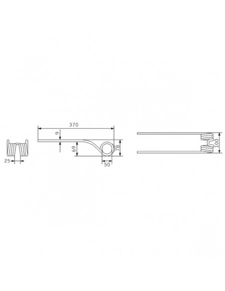 VF1662005786GN - Púa Adaptable para Henificadora 370x100x9 Deutz-Fahr VF1662005786GN - Púa Adaptable para Henificadora 370x100x9 Deutz-Fahr