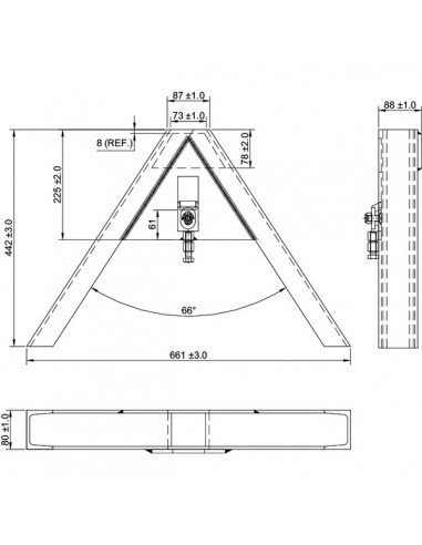 TL150781 - Triángulo Tercer Punto Lateral Máquina Cat. 0 1.500 Kg.