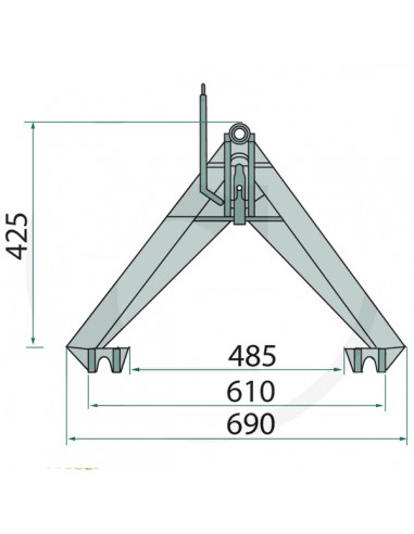 75516 - Enganche Tripuntal Cat. 0 400 Kg.