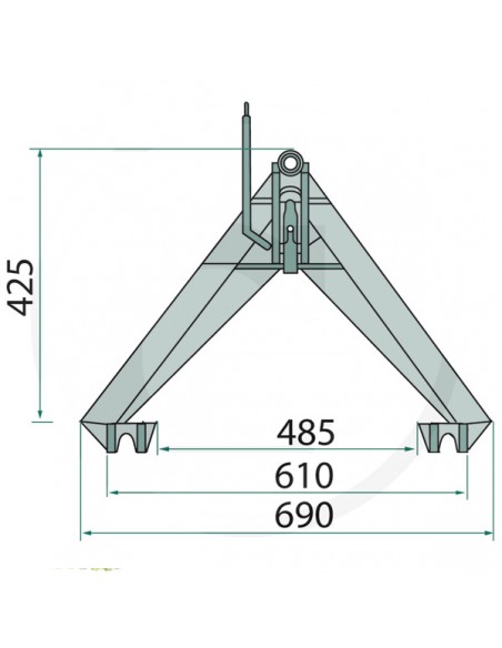 75516 - Enganche Tripuntal Cat. 0 400 Kg.