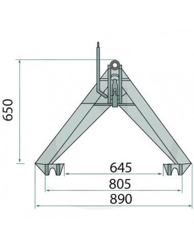75517 - Enganche Tripuntal Cat. 1 1.200 Kg.
