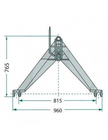 75518 - Enganche Tripuntal Cat. 2 1.400 Kg.