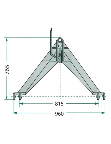 75518 - Enganche Tripuntal Cat. 2 1.400 Kg.