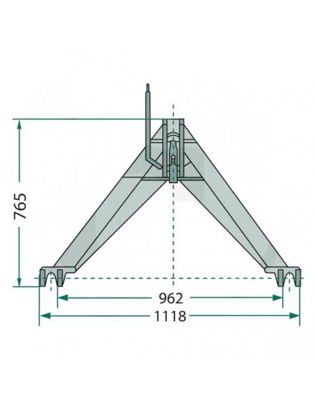 75519 - Enganche Tripuntal Cat. 3 1.800 Kg.