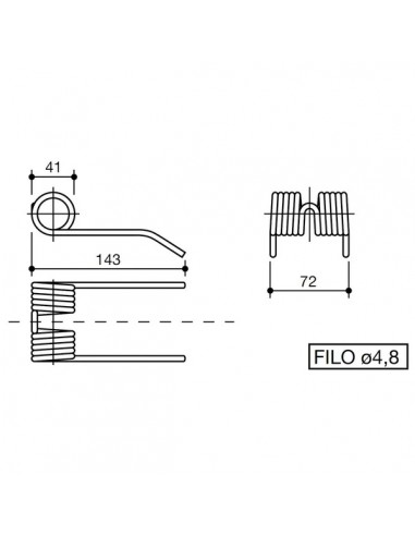 84074264GN - New Holland Muelle Pickup Adaptable BB940S/P BB960S 143x72x4,8 mm.