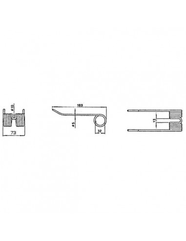80131673GN - New Holland Muelle Pickup Adaptable 189x70x5 mm. 80131673GN - New Holland Muelle Pickup Adaptable 189x70x5 mm.