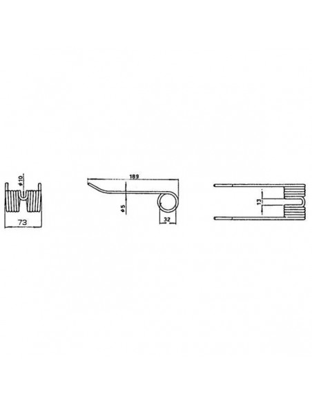 80131673GN - New Holland Muelle Pickup Adaptable 189x70x5 mm. 80131673GN - New Holland Muelle Pickup Adaptable 189x70x5 mm.