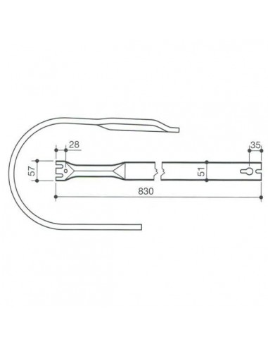 CC32669GN - Hesston Costilla Pick-Up Adaptable 790x54 mm.