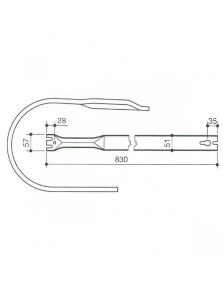 CC32669GN - Hesston Costilla Pick-Up Adaptable 790x54 mm.