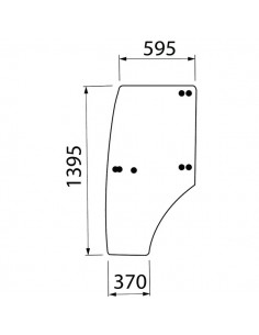 ER387925GN - John Deere Cristal Puerta Izquierda Adaptable Series 5G-5GF-5GV