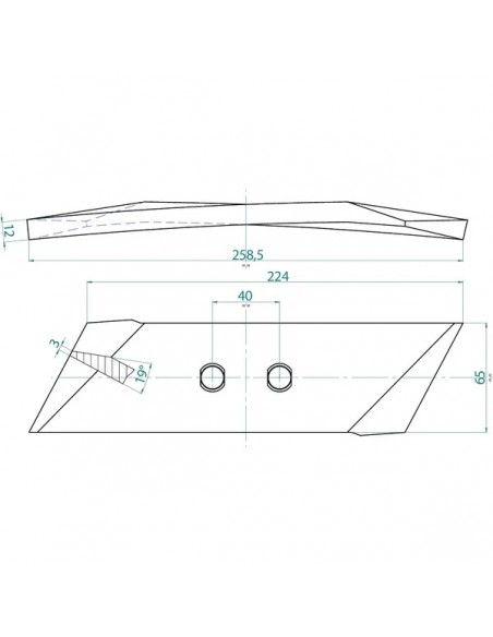 KK053090GN - Punta Kverneland Derecha Adaptable KK053090GN - Punta Kverneland Derecha Adaptable