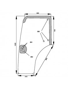 44910452GN - CNH Cristal Puerta Derecha Adaptable