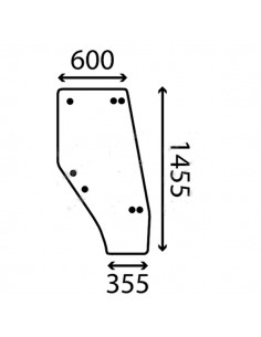 3547694M1GN - Landini Cristal Puerta Derecha Adaptable Serie Blizzard