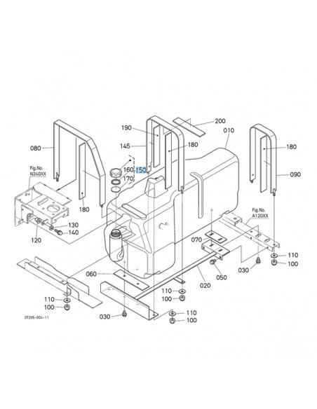 3R60004300 - Kubota Tapón Depósito Combustible M108S-M128X-M130X