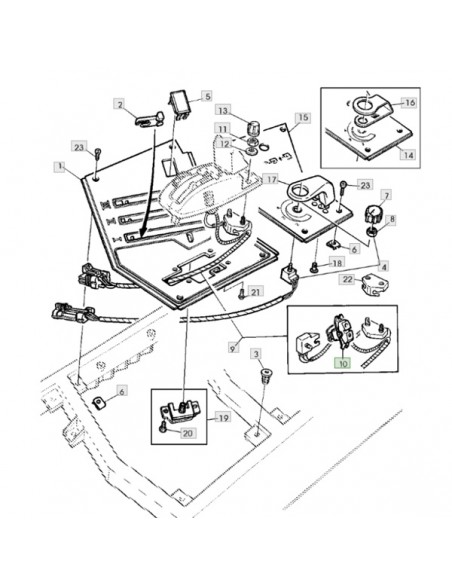 RE255150 - RE57992 - Interruptor Basculante Elevación John Deere
