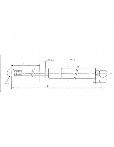 001647784GN - 001647784GN - Deutz-Fahr Cilindro Gas Puerta Izquierda- Derecha Adaptable 385,5 mm - 400 N Varias Series