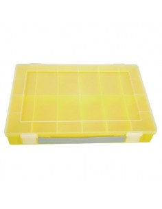 WE6048 - Caja Almacenaje 12 Compartimentos Amarilla 335 x 225 x 55 mm.