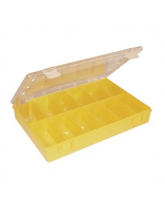 WE6082 - Caja Almacenaje 12 Compartimentos Amarilla 250 x 170 x 46 mm.