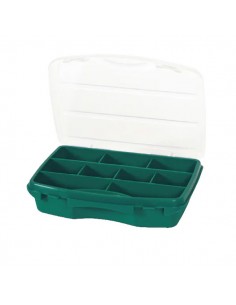 020001TAY - Caja Almacenaje 9 Compartimentos Verde 150 x 190 x 42 mm
