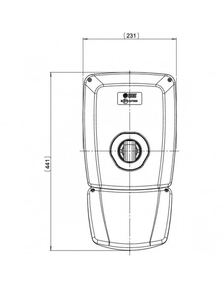 7135050AM - Espejo Retrovisor Doble Lente 440x230 mm. Conexión 22 mm.