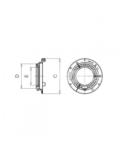 255051001R02 - Bondioli Anillo Rodadura Interior Protector Toma de Fuerza Global G5 Ø 53.4 x 124 mm