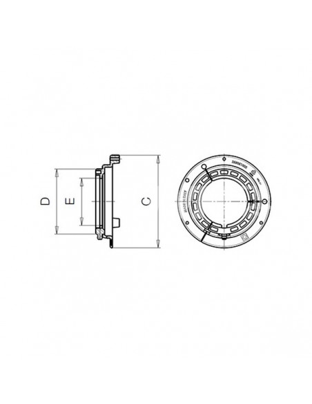 255051001R02 - Bondioli Anillo Rodadura Interior Protector Toma de Fuerza Global G5 Ø 53.4 x 124 mm