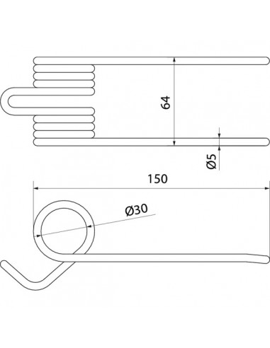 KB8876437GN - Vicon Muelle Pick-Up Adaptable 154x64x5 mm.