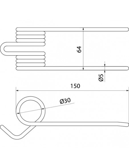 KB8876437GN - Vicon Muelle Pick-Up Adaptable 154x64x5 mm.