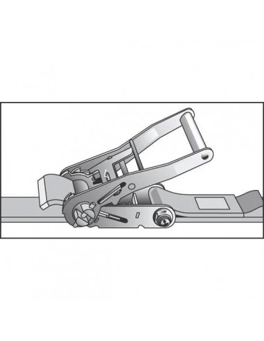 TS20100E - Eslinga de Elevación con Carraca + Gancho J 10 metros